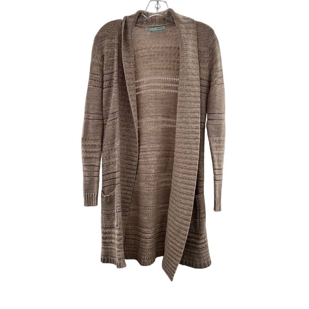 Maurices Women's Open Front Beige Cardigan Open Knit Size Small